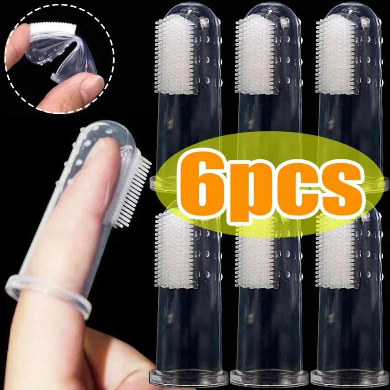 Pet Supplies App - Silikon Weiche Haustier Finger Manschette Zahnbürsten