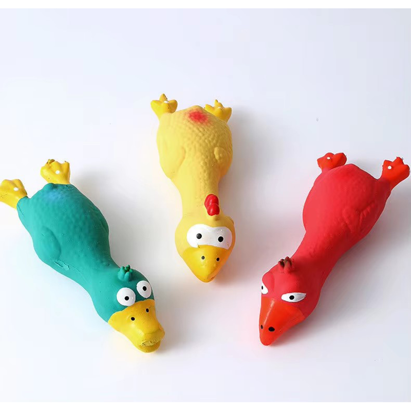 Pet Supplies App - Quietschspielzeug für süße Hunde, Latex-Hühnerform, langlebiges