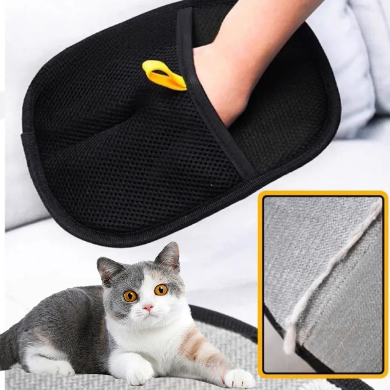 Pet Supplies App - Tierpflege-Handschuhe Tierhaar-Entferner-Bürste für Hunde, Katzen und