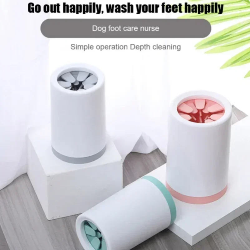 Dog Paw Cleaner - Automatischer Pfotenreiniger für Haustiere: Silikon-Soft-Pfotenbecher, Katzenpfoten-Reinigungseimer,