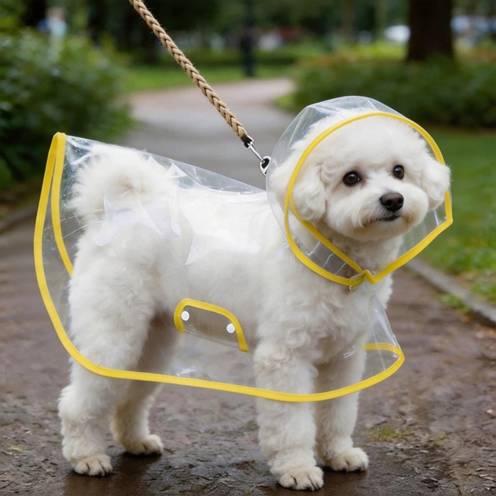 Dog Raincoat - Hunde-Regenmantel Transparenter Ganzkörper-Überzug Wasserdichtes Weiches EVA-Hunde-Regenschutz-Accessoire