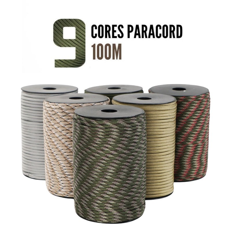 Dog Raincoat - 50/100 m 550 Militär Paracord 9