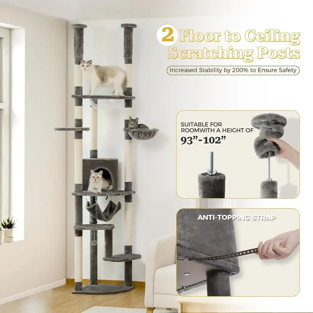 Höhenverstellbarer Katzenturm: – Cat Scratching Post Bewertung und Preis
